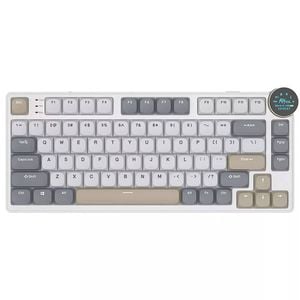 Royal Kludge RK N80 Tri mode RGB Hot Swap Red Switch Keyboard - Pearly Dawn