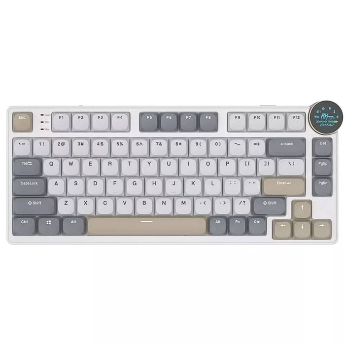 Royal Kludge RK N80 Tri mode RGB Hot Swap Red Switch Keyboard - Pearly Dawn