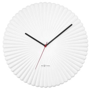 NeXtime Mousse Silent Wall Clock Glossy White Dial 40x40x4cm Polyresin Case