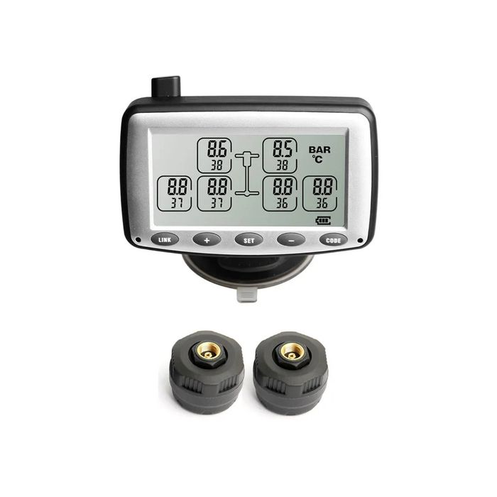 Caravan Trailer Tpms With High-pressure Anti-theft External Cap 2x Sensors