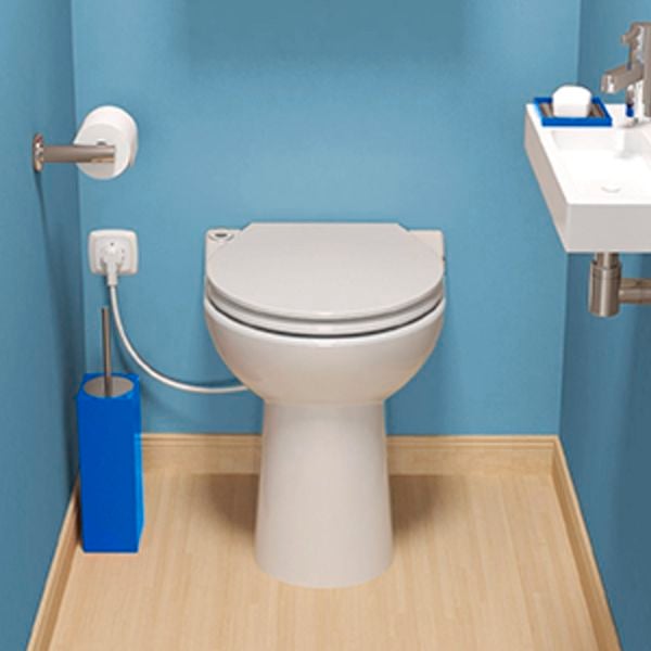 A Saniflo complete toilet.