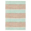 Loopsie-220cm X 150cm-canyada Stripe Printed Green And Brown Washable Rug