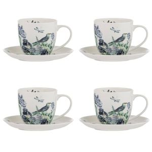 Ashdene Iris Garden Set of 4 Cups & Saucers