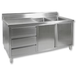 Modular Systems Kitchen Tidy Cabinet With Double Right Sinks Dsc-1800r-h