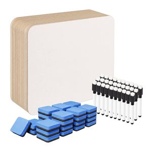 Levede Mini Whiteboard 30 Pack 2 Sided with Pens Erasers Classroom White