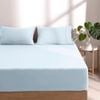Dreamaker Superfine Washed Microfibre Combo Fitted Sheet Set Ice Blue Super King Bed