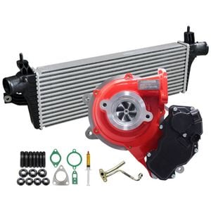 GEN1 High Flow Turbo Charger With 50mm Intercooler And Genuine Oil Feed Pipe For Toyota Hilux 1GD-FTV 2.8L 2015-2020
