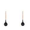 2 Pcs Beechwood & Silicone Ladle Charcoal