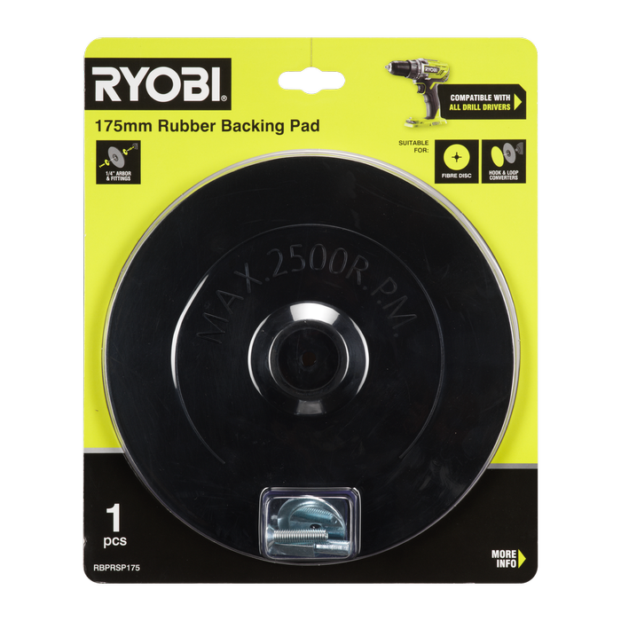 Ryobi 175mm Rubber Backing Pad