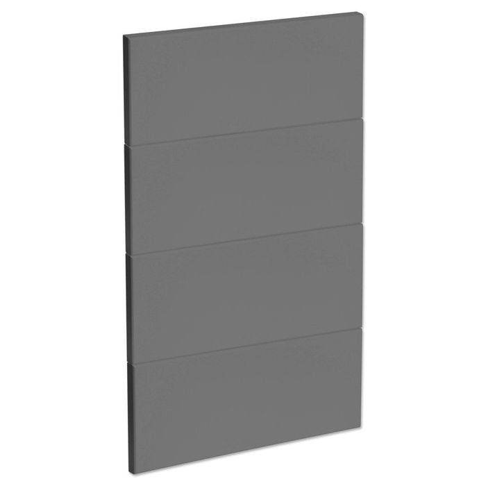 Kaboodle 450mm Smoked Grey Modern 4 Drawer Panels