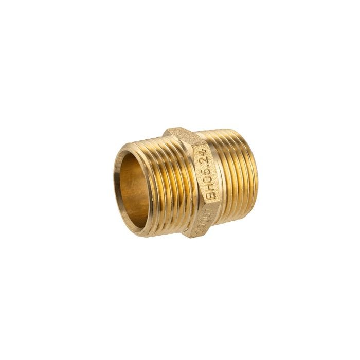 Brasshards 20mm Brass Threaded Hexagon Nipple LF