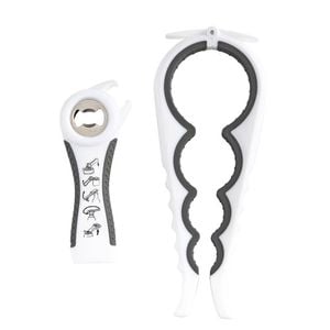 Catzon Multi-Function Jar Opener with Silicone Handle-White