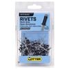 Otter 3.2 x 0.8 - 4.8mm Matt Black Multi-Grip Open Aluminium Blind Rivets - 100 Pack