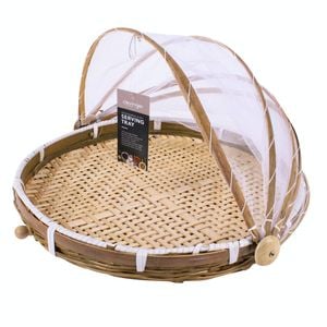 Clevinger Foldable Bamboo Portable Bug Repellent Food Protection Cover 40cm