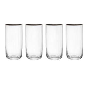 4pc Mikasa Sorrento Crystal Highball Glass Set 510ml