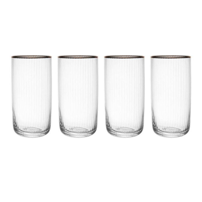 4pc Mikasa Sorrento Crystal Highball Glass Set 510ml
