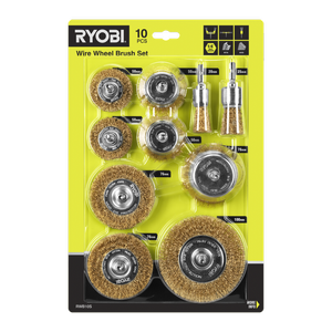 Ryobi 10 Piece Wire Brush Set