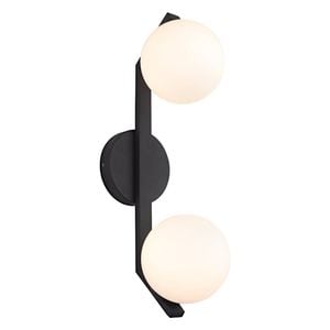 Cougar Lighting Rayna Ip Rated 2lt Wall Light Black