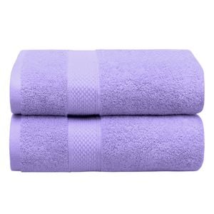 2PCS 100% Cotton Extra Large Soft Bath Towels Sheets Set 90 x 180cm - Lavender