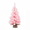 Jingle Jollys 60cm Flocked Pink Christmas Tree Mini Tabletop Xmas Tree