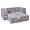 VEVOR 100x100x20cm Modular Kids Play Couch Grey 4Pcs DIY Glow in the Dark Toddler Chair
