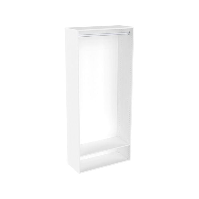 Lugna 2048 x 900 x 380mm White Single Hangrail Storage Cabinet