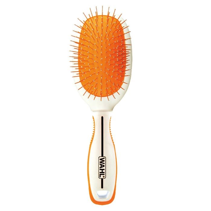 Wahl Large Double Sided Brush Soft Grip for Cats & Dogs White Orange