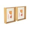 Nicola Spring 3D Deep Box Photo Frames - 8 x 10" with 4 x 6" Mount - Light Wood - Pack of 5