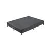 Mattress Base Ensemble Double Size Solid Wooden Slat in Black with Removable Cover