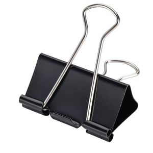 Marbig Fold Back Clips 12/box (Black) (19mm)
