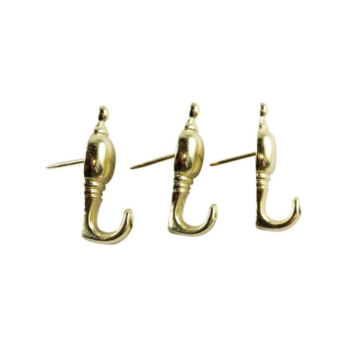Everhang Brass Plated Picture Hanging Push Pin - 3 Pack