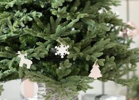 Christmas tree with paper cutouts