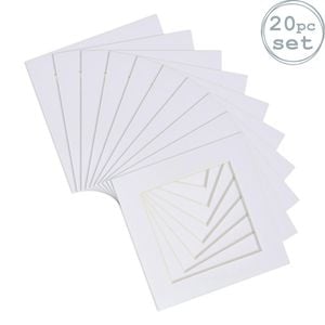 20x Picture Photo Mounts - To Fit Frame Size 6 X 6" For Image Size 4 X 4"