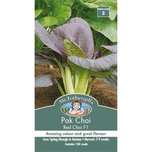 Mr Fothergill's Seed Pak Choi Red Choi F1