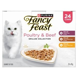 Fancy Feast 85g Grilled Poultry And Beef Collection Wet Cat Food - 24 Pack