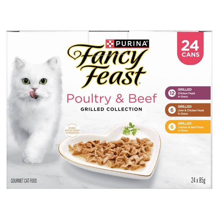 Fancy Feast 85g Grilled Poultry And Beef Collection Wet Cat Food - 24 Pack