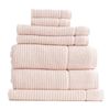 7pc Renee Taylor Cambridge 650GSM Textured Bath/Hand/Face Towel Mat Set Primrose