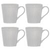 4pc Ladelle Marguerite Stoneware Drink Mug 400ml Set 13.5x10x10.5cm White