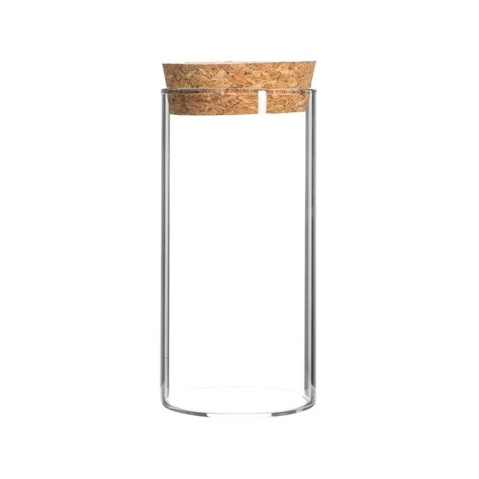 Argon Tableware Glass Storage Jar with Cork Lid - 110ml