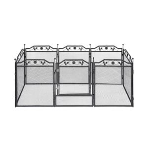 i.Pet Pet Dog Playpen Heavy-Duty Enclosure Multi-Configuration Indoor Outdoor Black