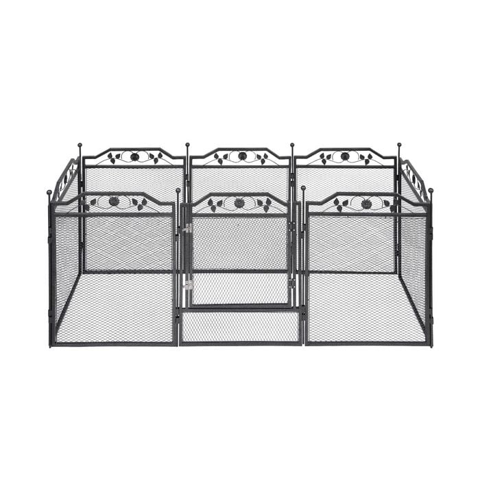 i.Pet Pet Dog Playpen Heavy-Duty Enclosure Multi-Configuration Indoor Outdoor Black