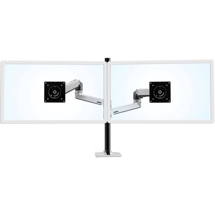 Ergotron Desk Mount For Monitor - Polished Aluminum - Height Adjustable - 2 Display(s) Supported - 101.6 Cm (40")