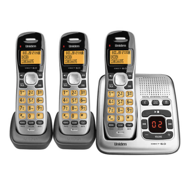 Uniden Dect 1735 + 2  - Dect Digital Phone System With Power Failure Backup