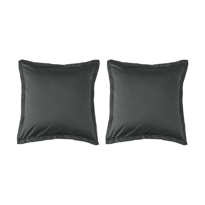 2PK Grosvenor House 500TC Egyptian Cotton Tailored European Pillowcase Charcoal