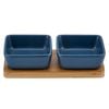 3pc Ladelle Entertainer Navy 2 Bowl & Tray Set