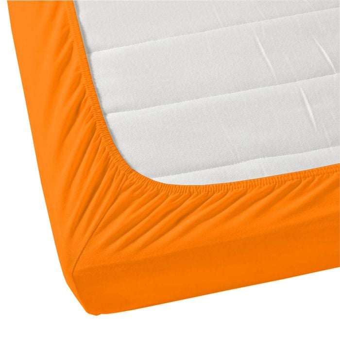 Jenny Mclean La Via Fitted Sheet 100% Cotton King-Single 400TC - Orange