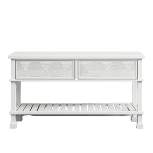 Rustic Wooden Console Table/ Hall Table With Two Drawers