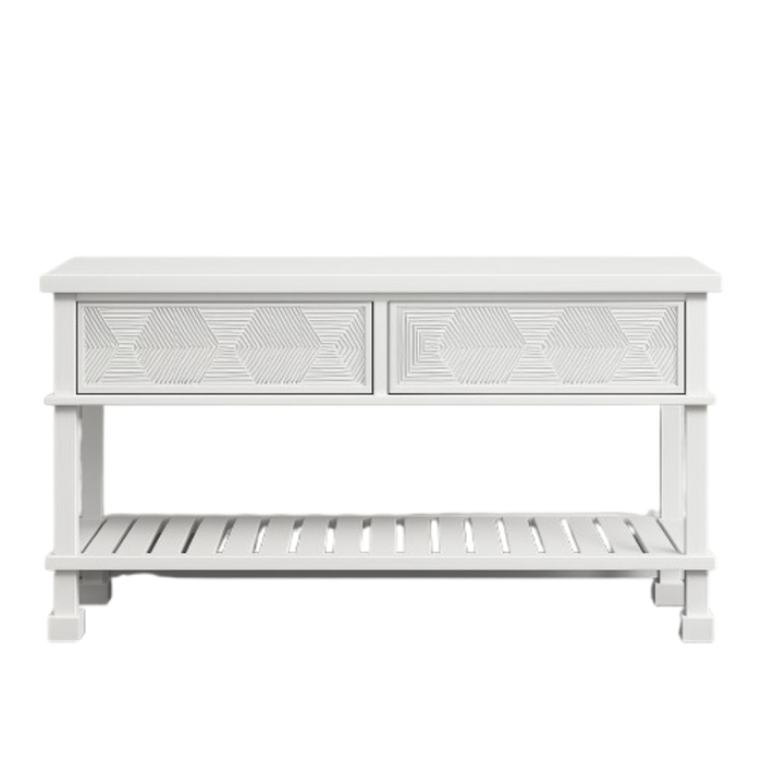 Rustic Wooden Console Table/ Hall Table With Two Drawers