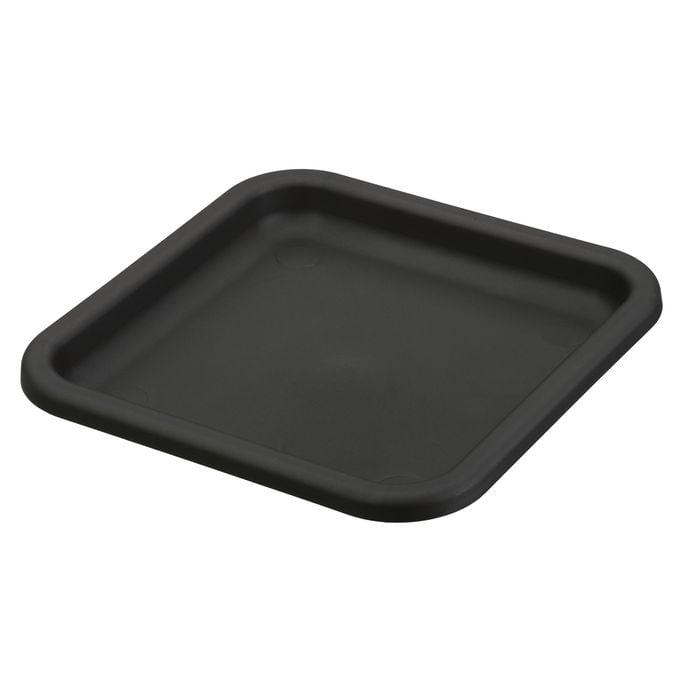 IP Plastics 25cm Charcoal Square Saucer