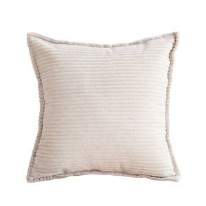 SOGA 45CM Beige Corduroy Throw Pillow